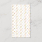 Biene und Bienenwabe Visitenkarte (Rückseite)