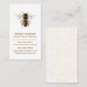 Biene und Bienenwabe Visitenkarte (Vorne/Hinten)