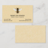 Biene und Bienenwabe Visitenkarte (Vorne/Hinten)