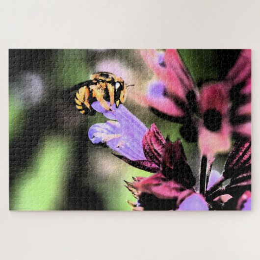 Biene und Blume 20x30 1014 PCI Puzzle (Horizontal)
