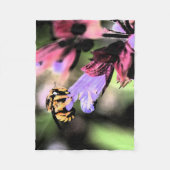 Biene und Blume fbcna Fleecedecke (Vorderseite)