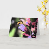 Biene und Blume Gccna Karte (Gelbe Blume)