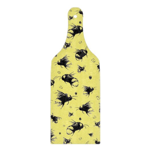 Biene und Blume - Hochzeitsgeschenk für Paare Schneidebrett (Vorderseite)