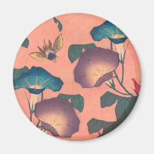 Biene und Blume japanische asiatische Kunst Magnet