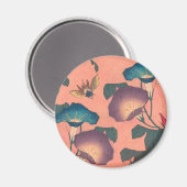 Biene und Blume Japanische Kunst Magnet (Vorderseite/Rückseite)
