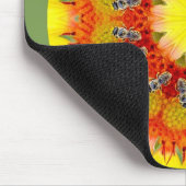 Biene und Blume Mousepad (Ecke)