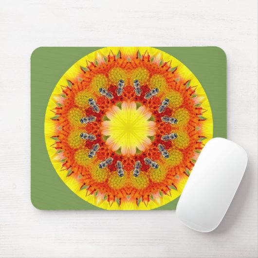 Biene und Blume Mousepad (Mit Mouse)