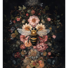 Biene und Blüte Seidenpapier