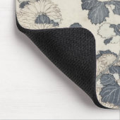 Biene und Chrysanthemen Mousepad (Ecke)