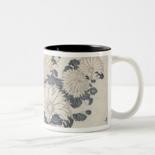 Biene und Chrysanthemen Zweifarbige Tasse