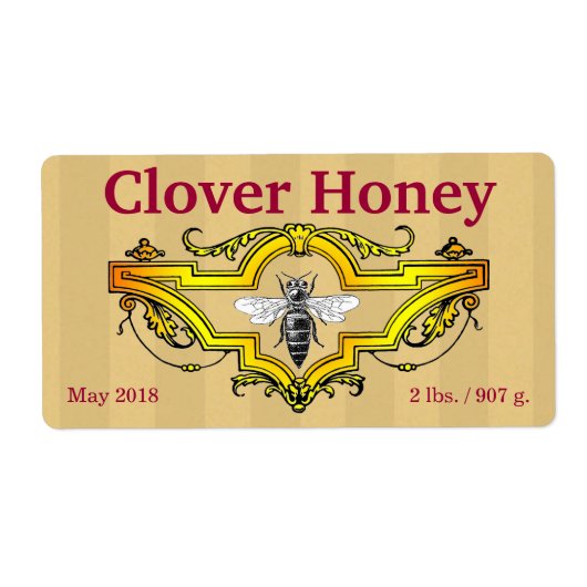 Biene und Clover Golden Honey Jar (Vorne)
