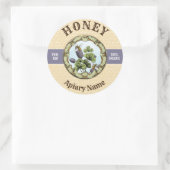 Biene und Clover Honey Jar Runder Aufkleber (Tasche)