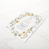 Biene und delikate Wildblume Kinderdusche Einladun Folieneinladung (Gedreht)