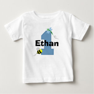 Biene und Dragonfly Erstes Geburtstags-Shirt Baby T-shirt