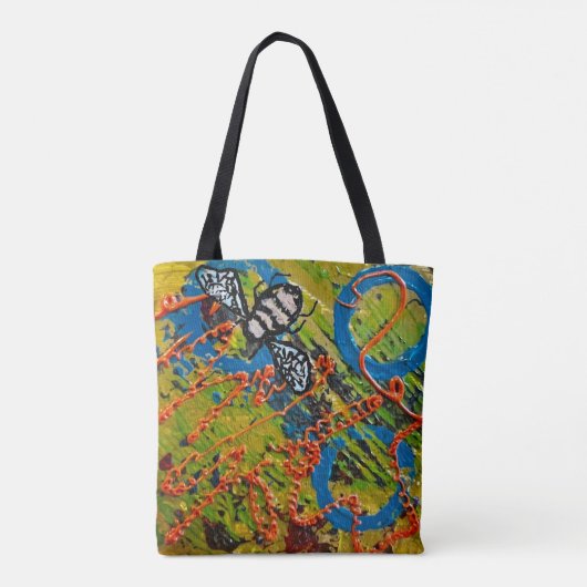 Biene und Dragonfly Tote Bag Tasche (Rückseite)