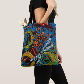 Biene und Dragonfly Tote Bag Tasche