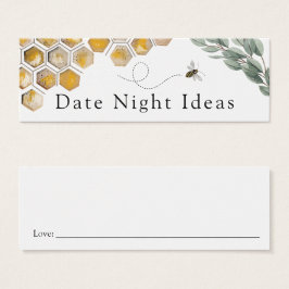 Biene und Eukalyptus Date Night Idea Card