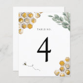 Biene und Eukalyptus-Dusche Tischnummer (Vorne/Hinten)