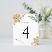 Biene und Eukalyptus-Dusche Tischnummer (Stehend Vorderseite)
