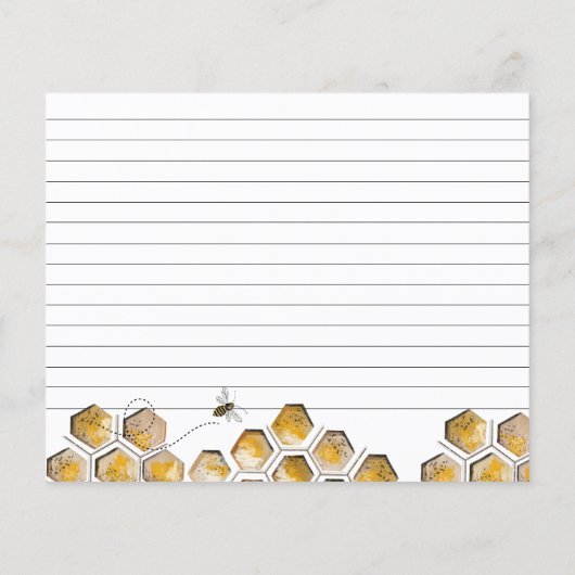 Biene und Eukalyptus-Rezept-Karte (Rückseite)