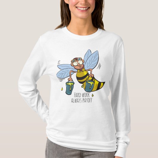 Biene und Honey Long Sleeve T - Shirt (Vorderseite)