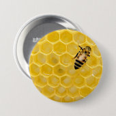 Biene und Honigwabe Button (Vorne & Hinten)