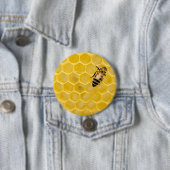 Biene und Honigwabe Button (Beispiel)