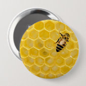 Biene und Honigwabe Button (Vorne & Hinten)