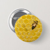 Biene und Honigwabe Button (Vorne & Hinten)