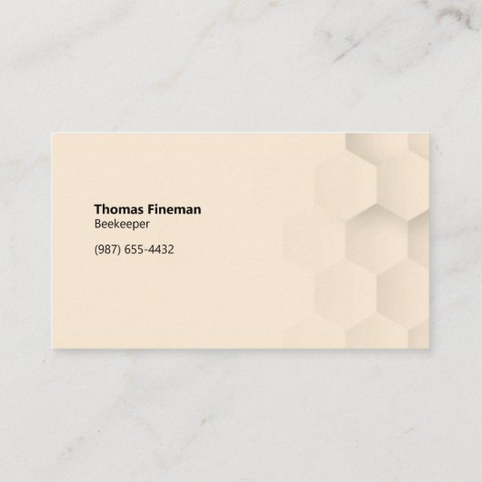 Biene und Honigwabenkraut Visitenkarte (Rückseite)