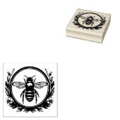 Biene und Kranz Gummistempel (Stempel)