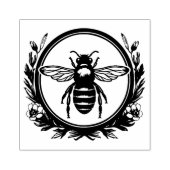 Biene und Kranz Gummistempel (Prägung)