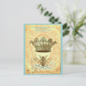 Biene und Krone Postkarte (Stehend Vorderseite)