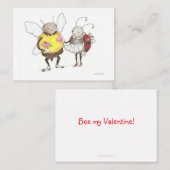 Biene und Ladybug winziges Valentin Mitteilungskarte (Vorne/Hinten)