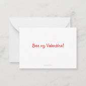 Biene und Ladybug winziges Valentin Mitteilungskarte (Rückseite)