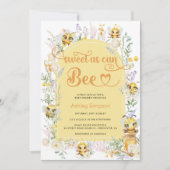 Biene und Niedliche Babydusche Einladung (Vorderseite)