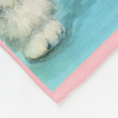 Biene und Poodle Fleecedecke (Ecke)