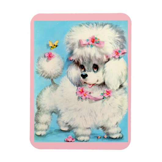 Biene und Poodle Magnet (Vertikal)