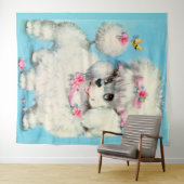 Biene und Poodle Wandteppich (Beispiel (Horizontal))