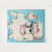 Biene und Poodle Wandteppich (Vorderseite (Horizontal))
