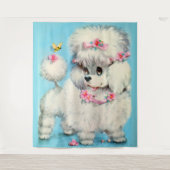 Biene und Poodle Wandteppich (Vorderseite)