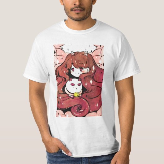 Biene und Puppycat Vintag T-Shirt (Vorderseite)