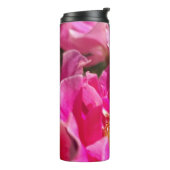 Biene und rosa Rose Thermosbecher (Nach links gedreht)