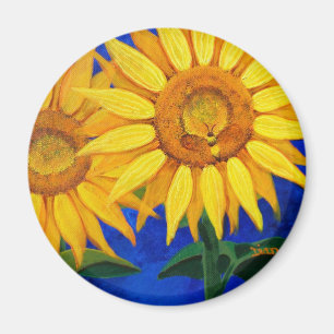 Biene und Sonnenblume Magnet