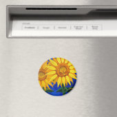 Biene und Sonnenblumen Magnet (In Situ (Geschirrspüler))