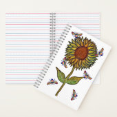 Biene Und Sonnenblumen Notizbuch (Innen)