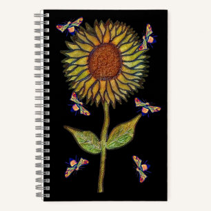 Biene Und Sonnenblumen Notizbuch