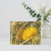Biene und Star Thistle (Centaurea solstitialis) Postkarte (Stehend Vorderseite)