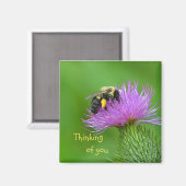 Biene und Thistle Magnet (Vorderseite/Rückseite)