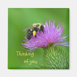 Biene und Thistle Magnet